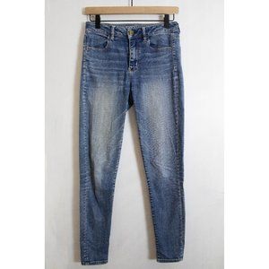 American Eagle Outfitters AEO Denim Super Stretch Hi Rise Jegging Light Wash 4